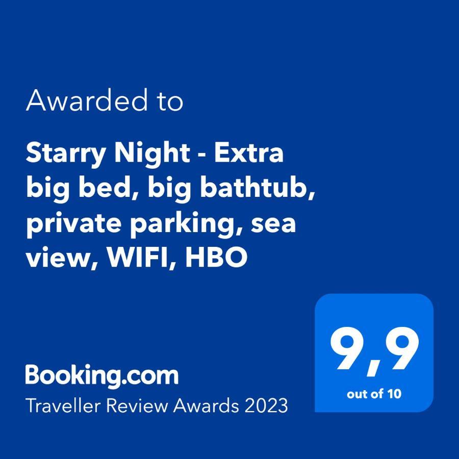 Starry Night - Smart Tv, Extra Big Bed, Big Bathtub, Private Parking, Sea View, Wifi, 2Bedrooms Volosko Exteriér fotografie